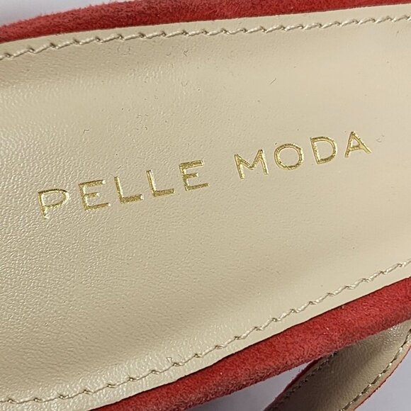 Pelle Moda Ansel Red Ankle Strap Suede Heels, Women's 10 - Picture 8 of 10